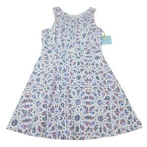 Cece Dresses Womens‎ Size 12 By Cynthia Steffe Ultra White Cutout Fit Flare